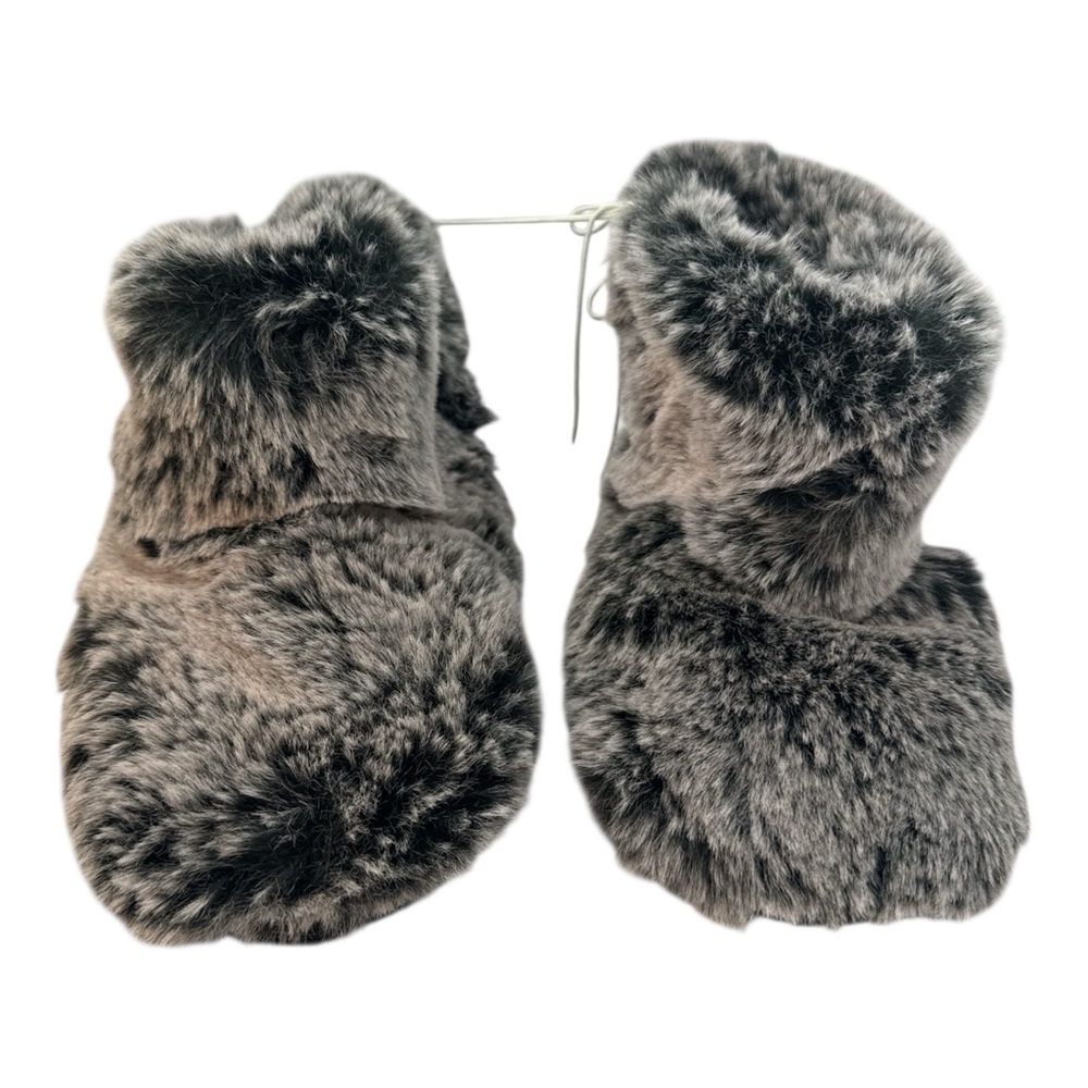 Cat & Jack Toddler’s Soft Gray Faux Fur Bootie Slippers Size Large‎ (9-10) - Picture 2 of 6